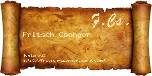Fritsch Csongor névjegykártya
