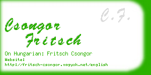 csongor fritsch business card